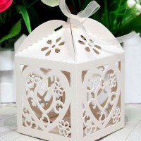 Darčeková krabička - Srdce biele