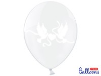Balón biely s potlačou holubíc